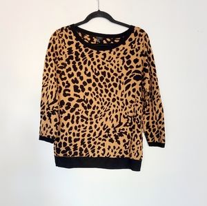 Talbots Leopard Sweater Size M